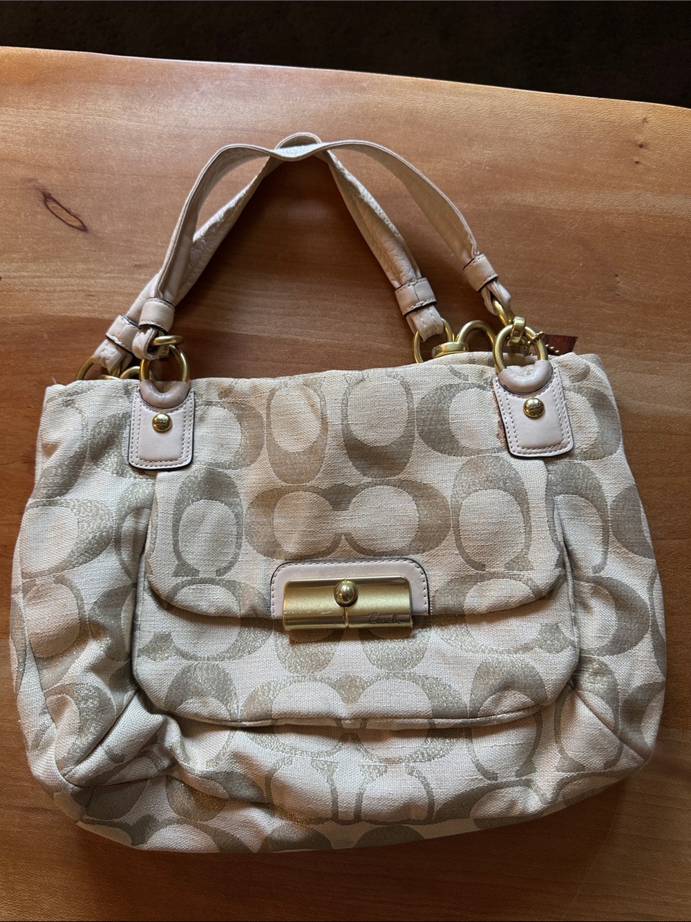 Coach Signature Kristen Shoulder Bag with Gold Accents